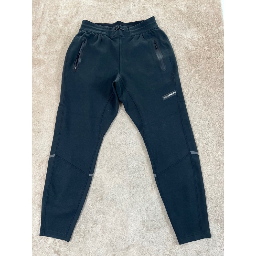 Legends Hawthorne Tech Joggers Men Medium Black Sweatpants Stretch Faded